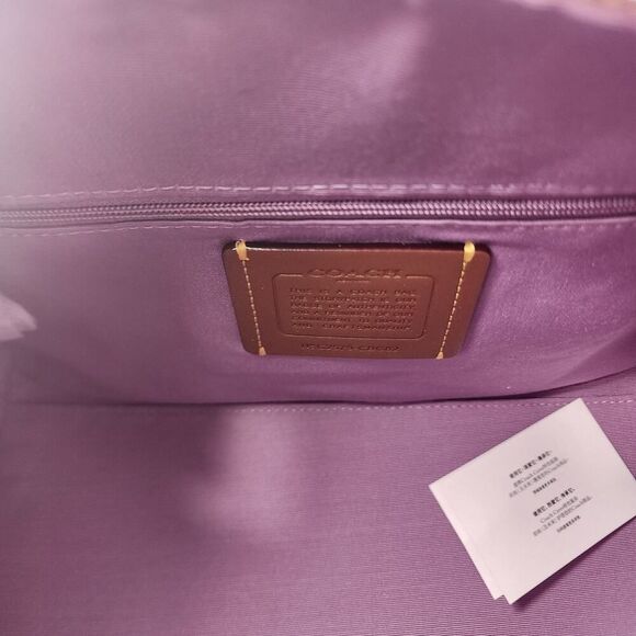 NWT COACH CBG82 Rowan Satchel Crossbody Bag Floral Print In leather/Ivory Multi - Picture 6 of 7